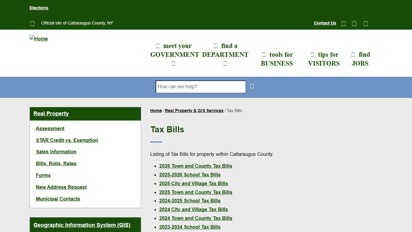Tax Bills | Cattaraugus County Website