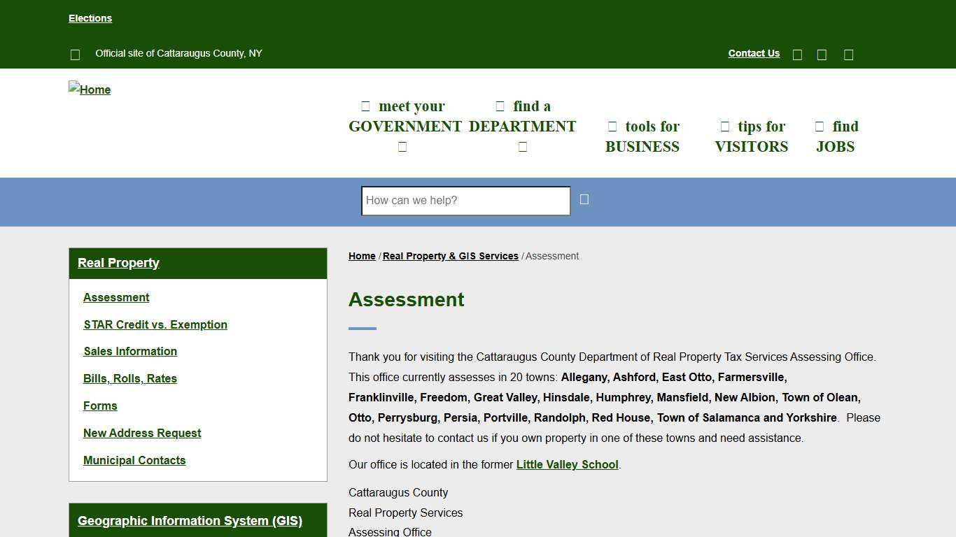 Assessment | Cattaraugus County Website