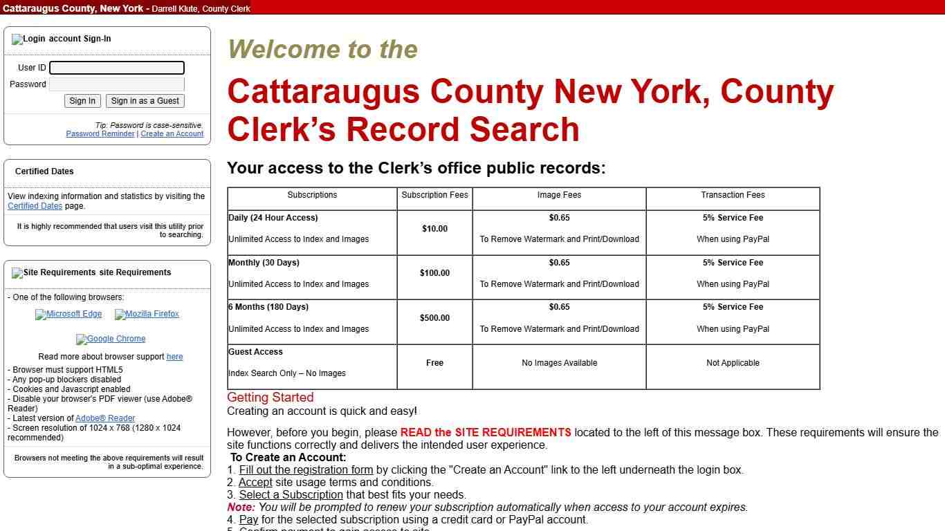 eSearch | Account Sign In